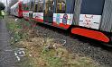 Kind unter Strassenbahn Koeln Porz Steinstr 14